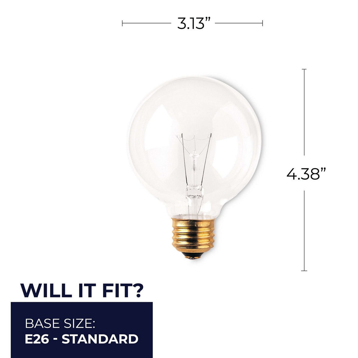 Globe Light Bulb in Clear