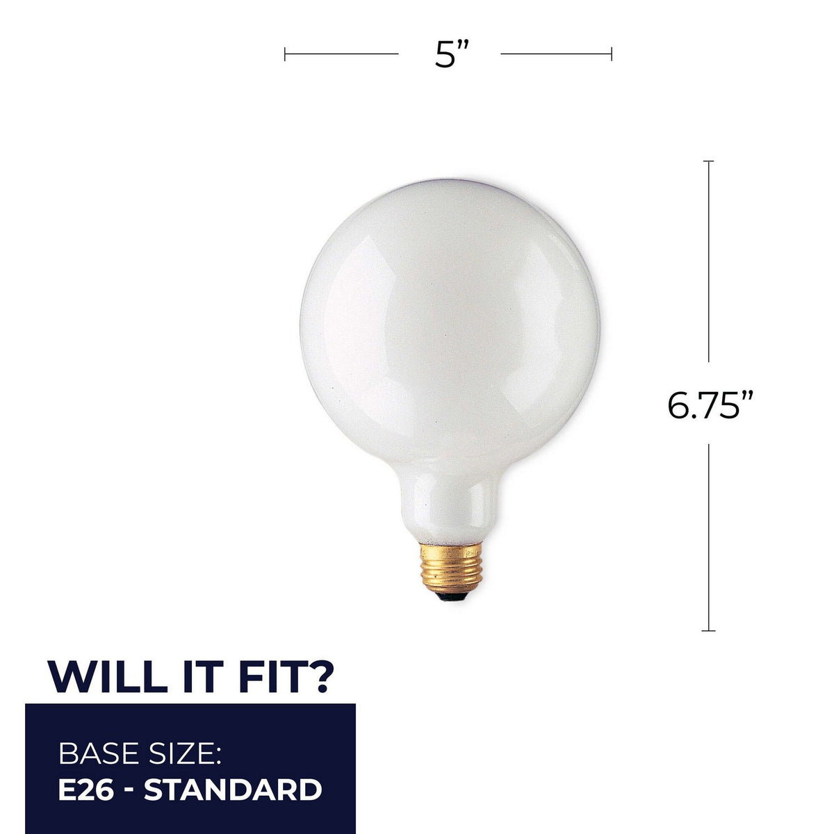 Globe Light Bulb in White