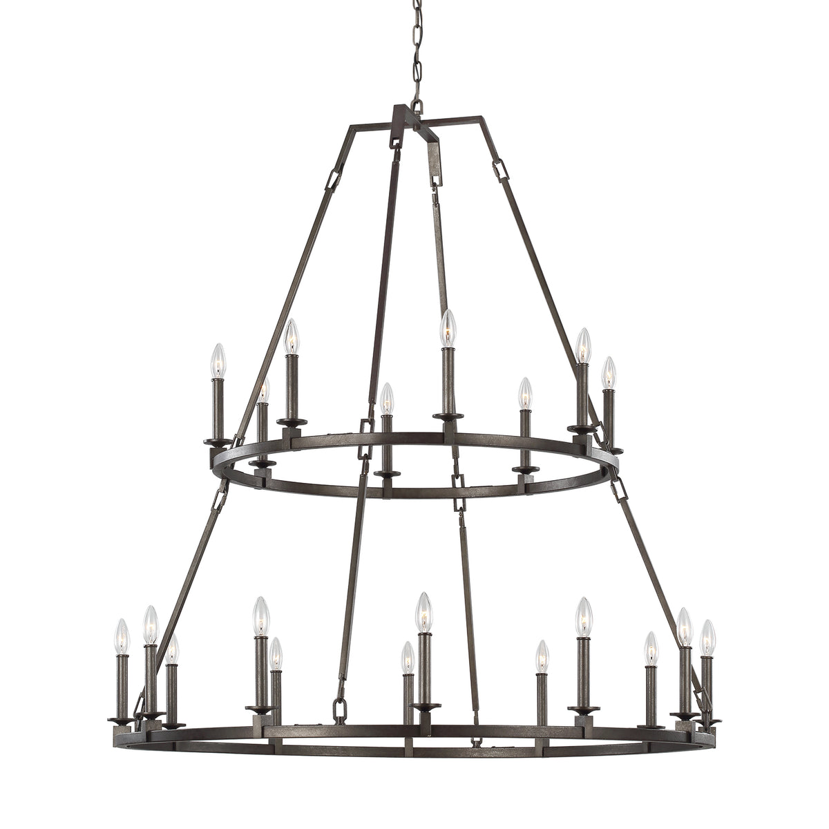 Landen 20 Light Chandelier in Smith Steel