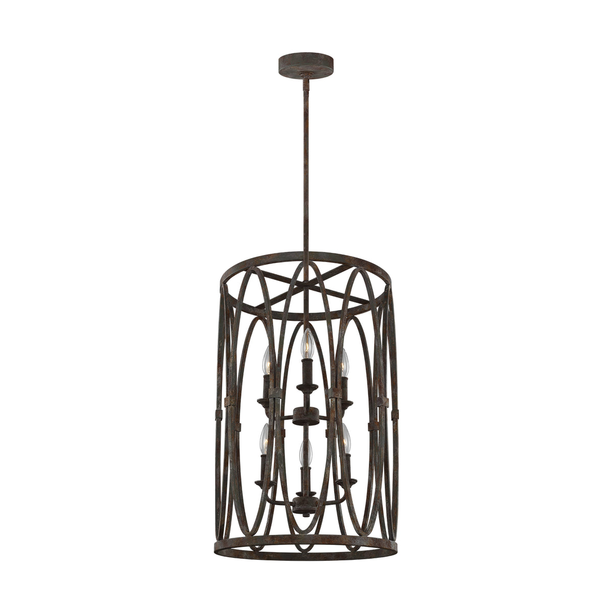 Patrice Six Light Hanging Shade in Deep Abyss