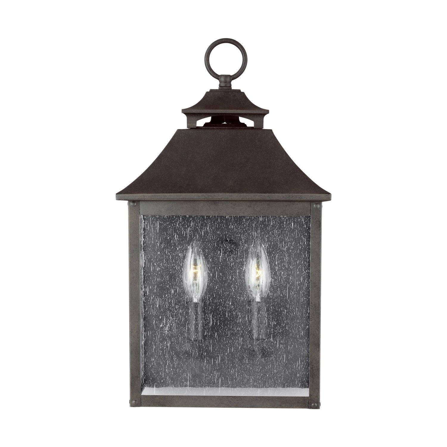 Galena Two Light Pocket Wall Lantern in Sable
