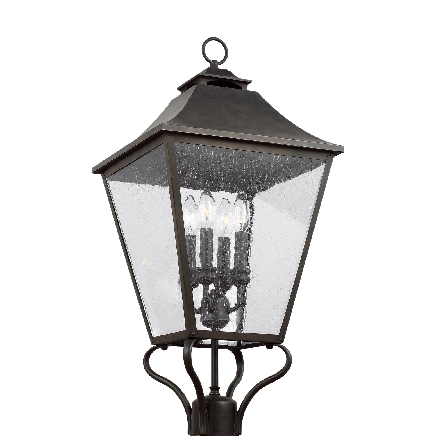 Galena Four Light Post Lantern in Sable