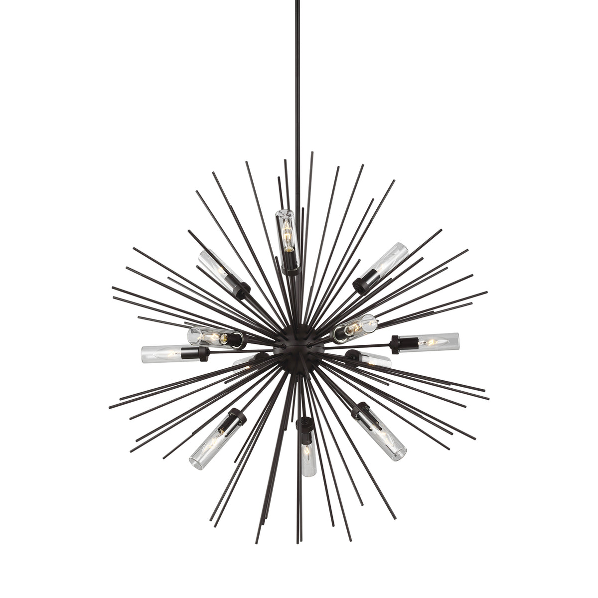 Lustre d'extérieur Hilo à 12 lumières en bronze huilé