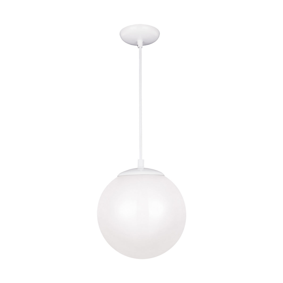 Leo - Hanging Globe LED Pendant in White