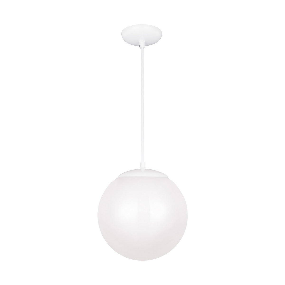Leo - Hanging Globe LED Pendant in White