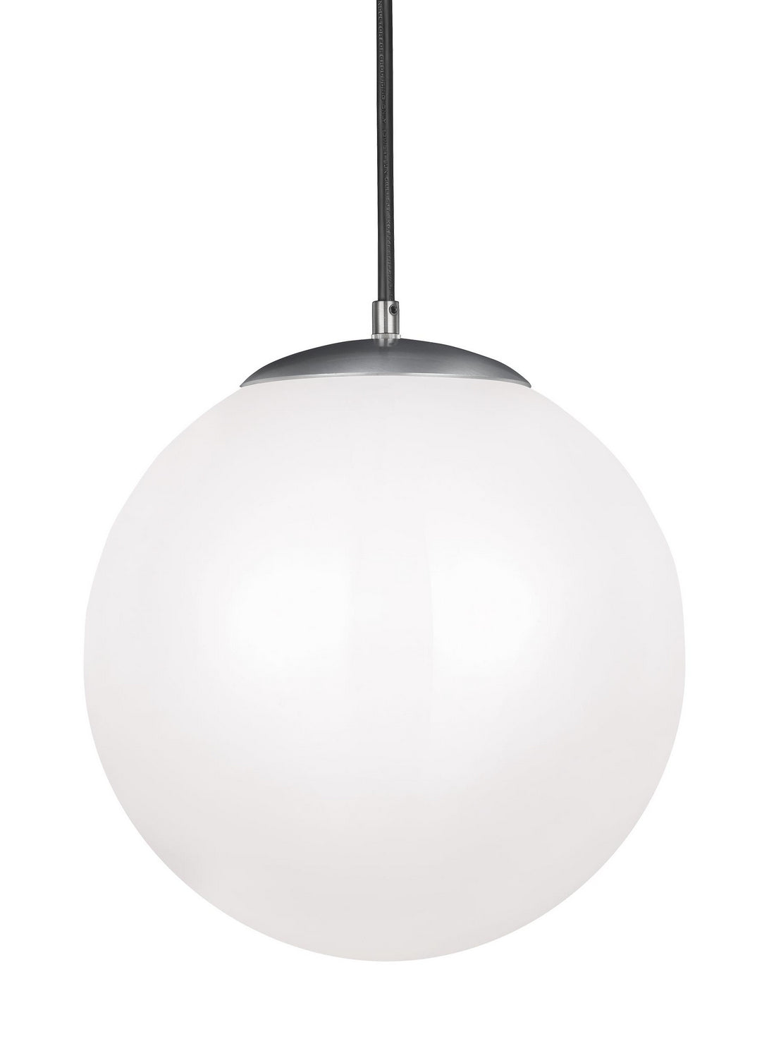 Leo - Hanging Globe LED Pendant in Satin Aluminum