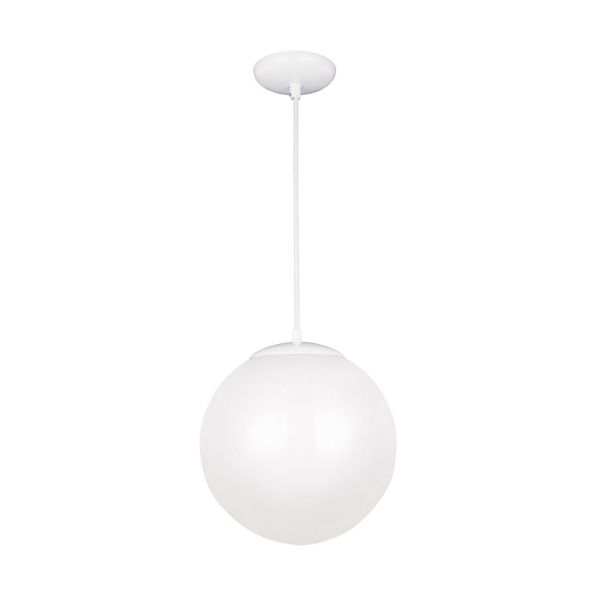 Leo - Hanging Globe LED Pendant in White