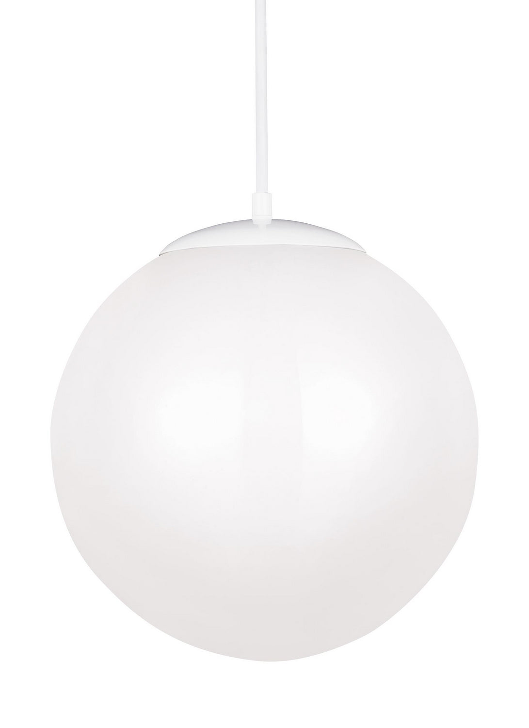 Leo - Hanging Globe LED Pendant in White