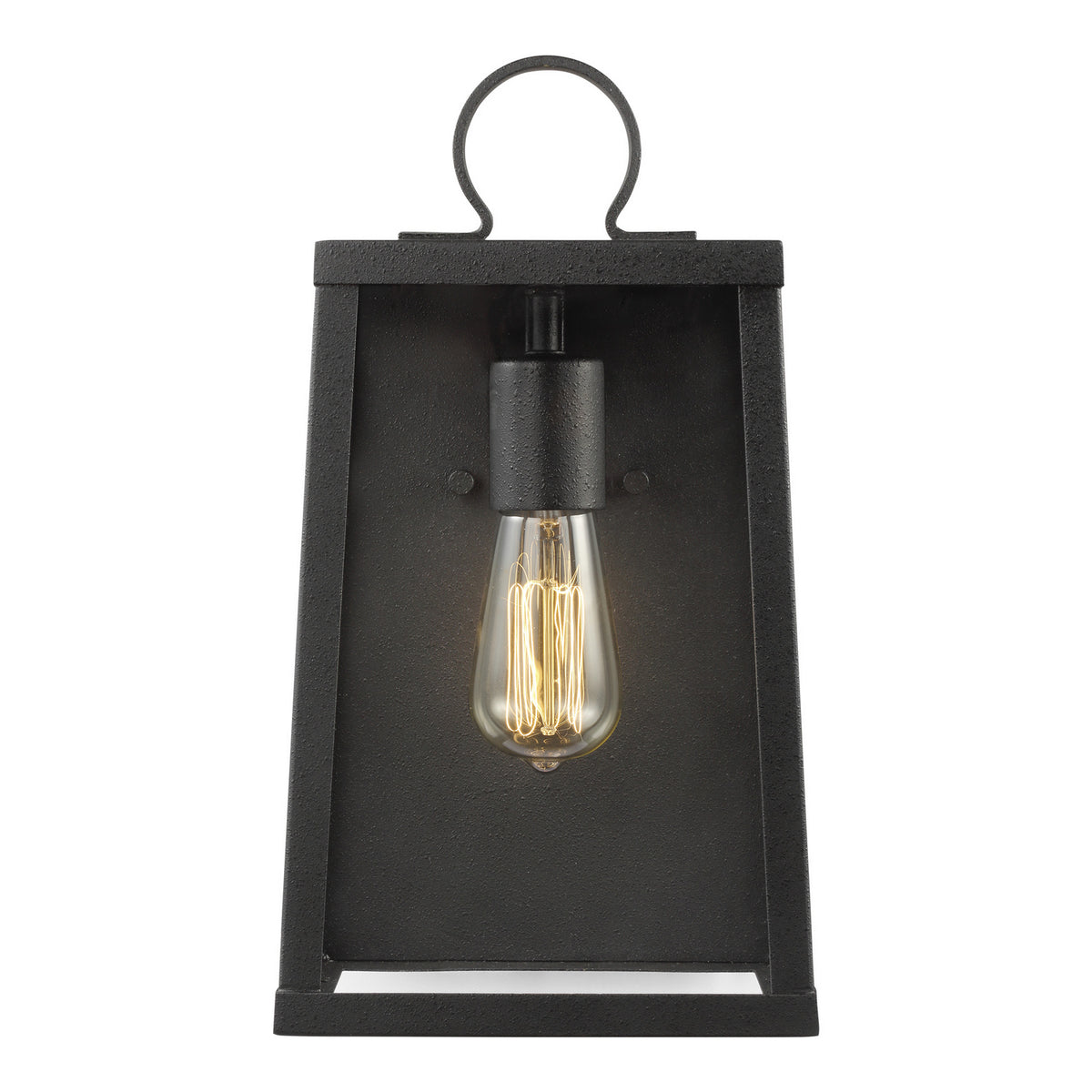 Marinus One Light Outdoor Wall Lantern in Black