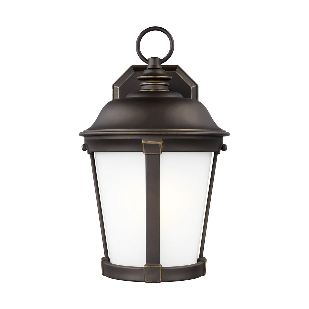 Calder One Light Outdoor Wall Lantern in Antique Bronze