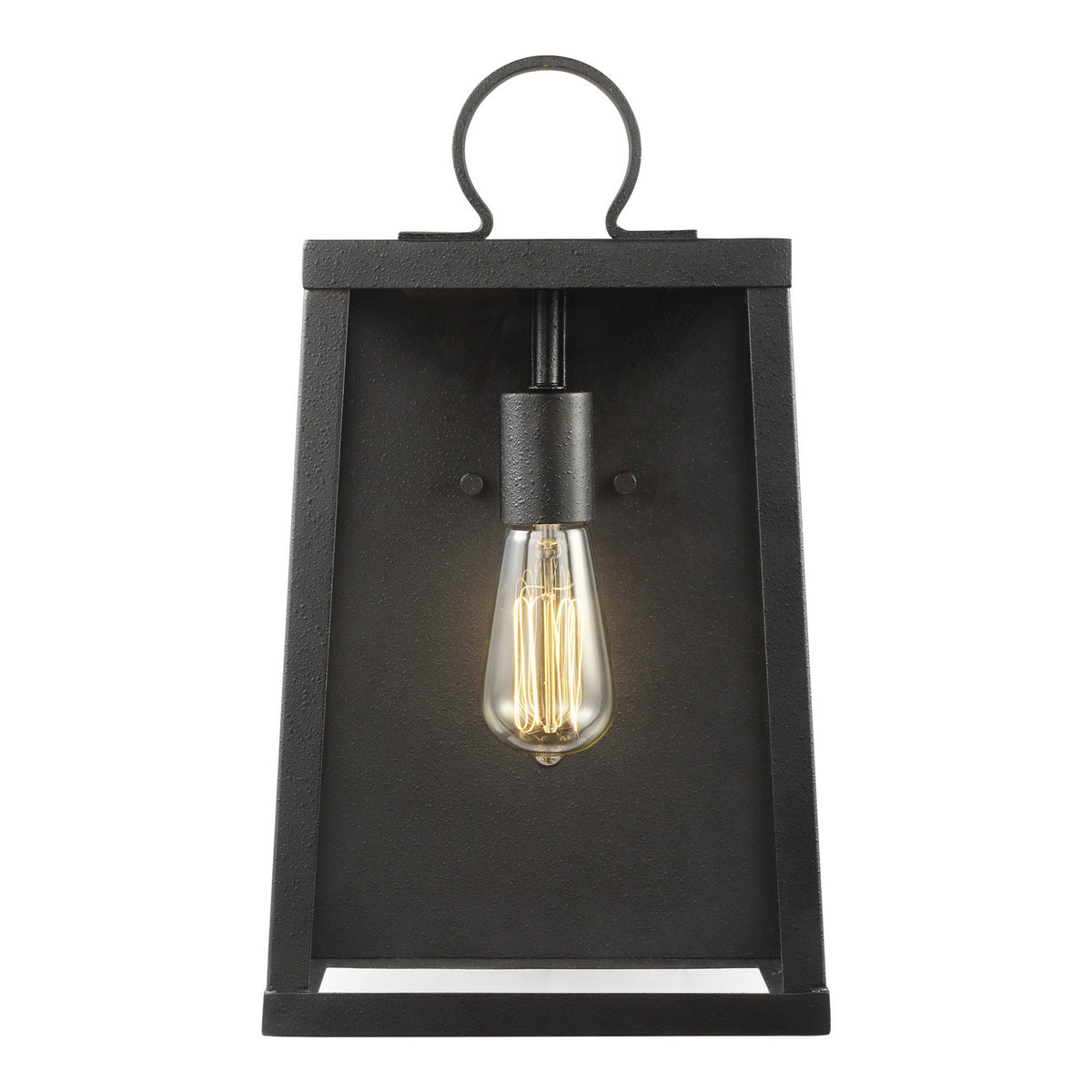 Marinus One Light Outdoor Wall Lantern in Black