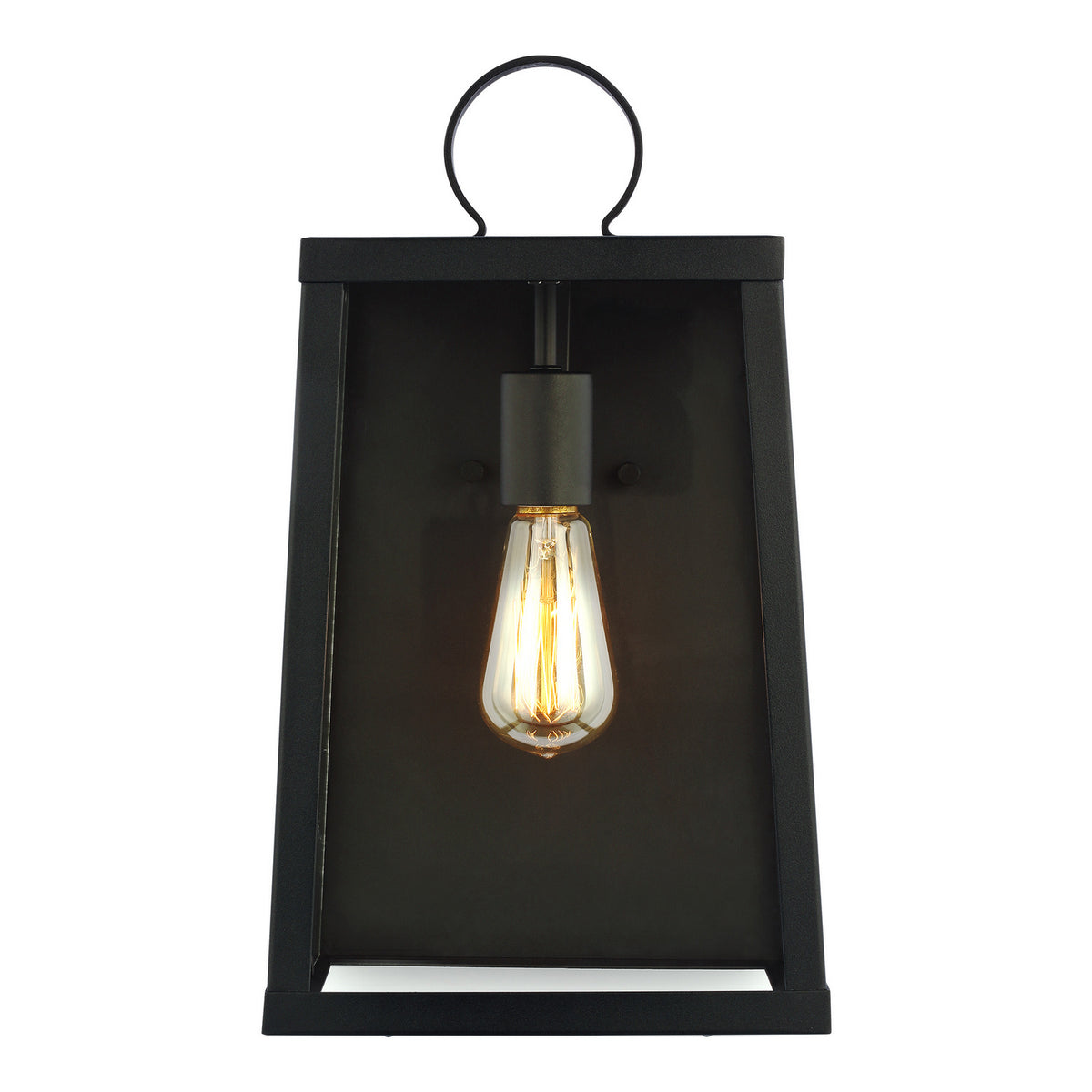 Marinus One Light Outdoor Wall Lantern in Black