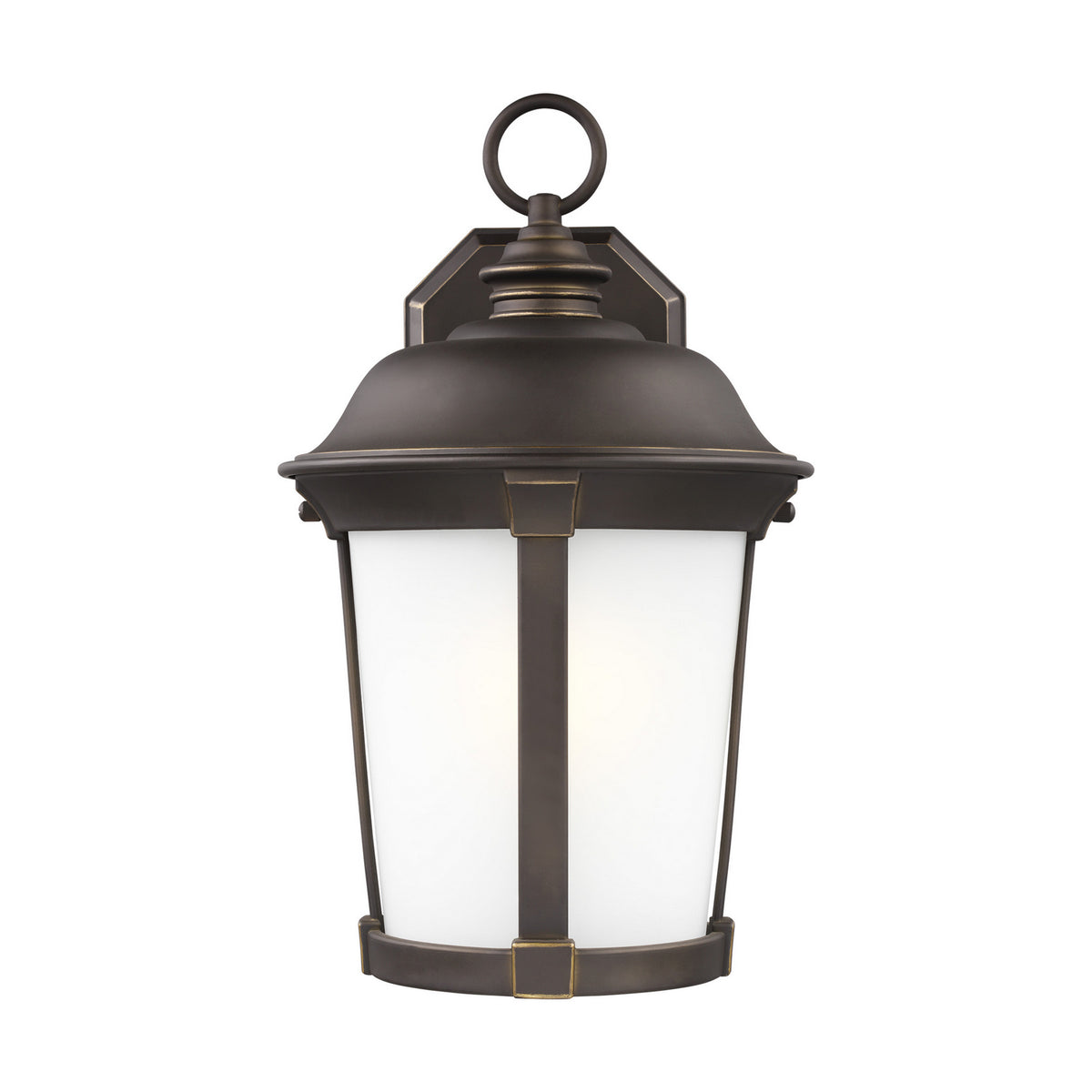 Calder One Light Outdoor Wall Lantern in Antique Bronze