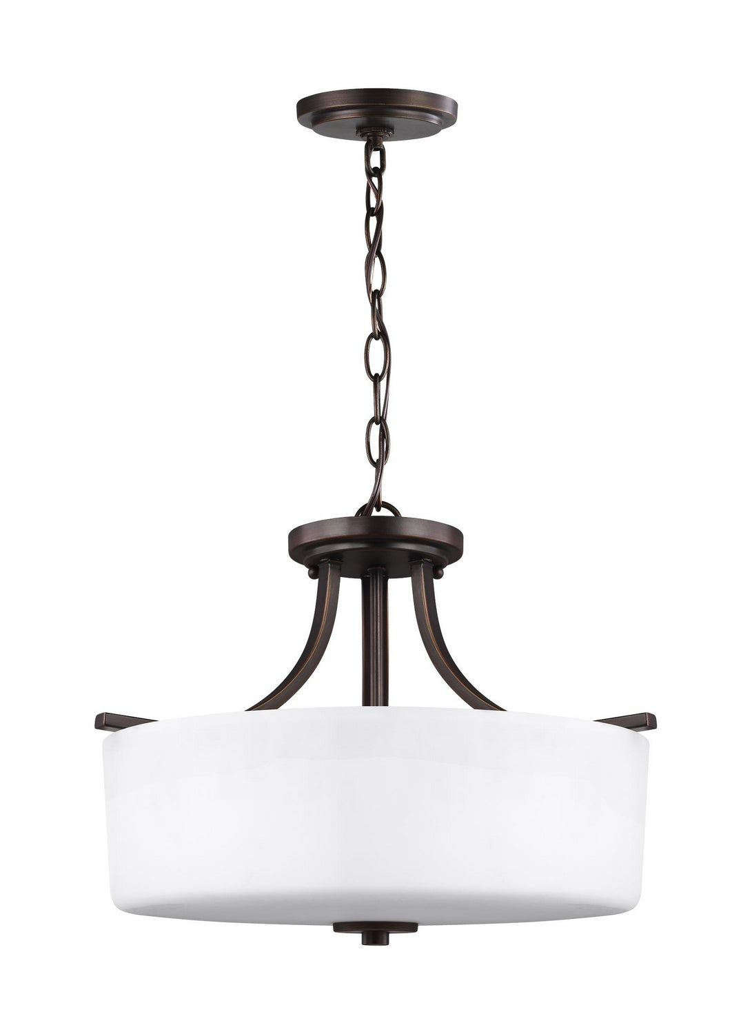 Canfield Three Light Semi-Flush Mount