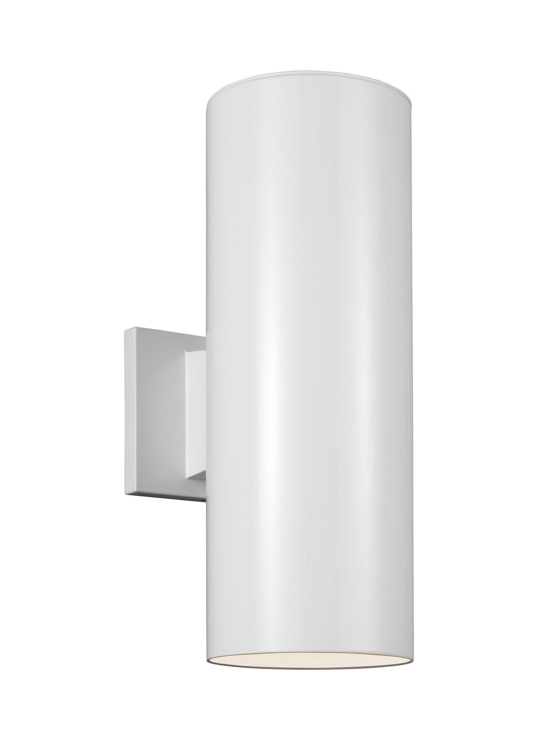 Outdoor Cylinders LED Outdoor Wall Lantern in White