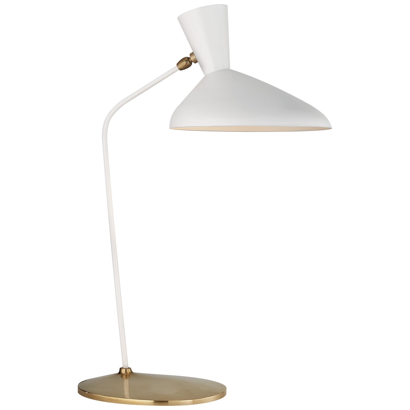 Austen Large Offset Table Lamp in White. BBL 3601SHG-L.
