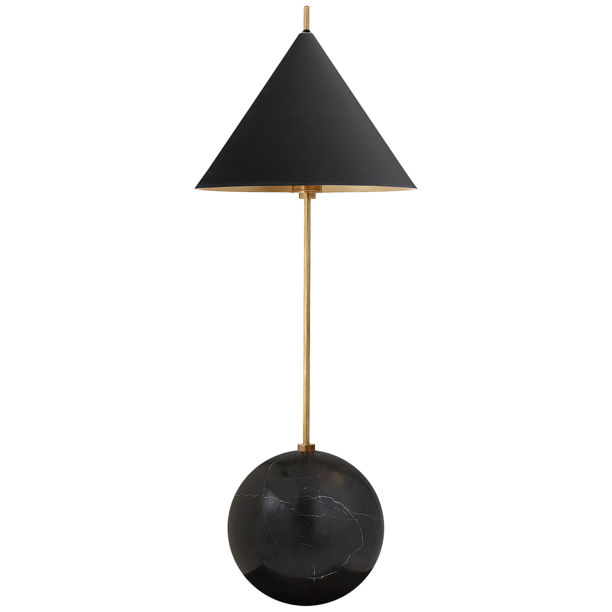 Cleo One Light Desk Lamp in Antique-Burnished Brass
