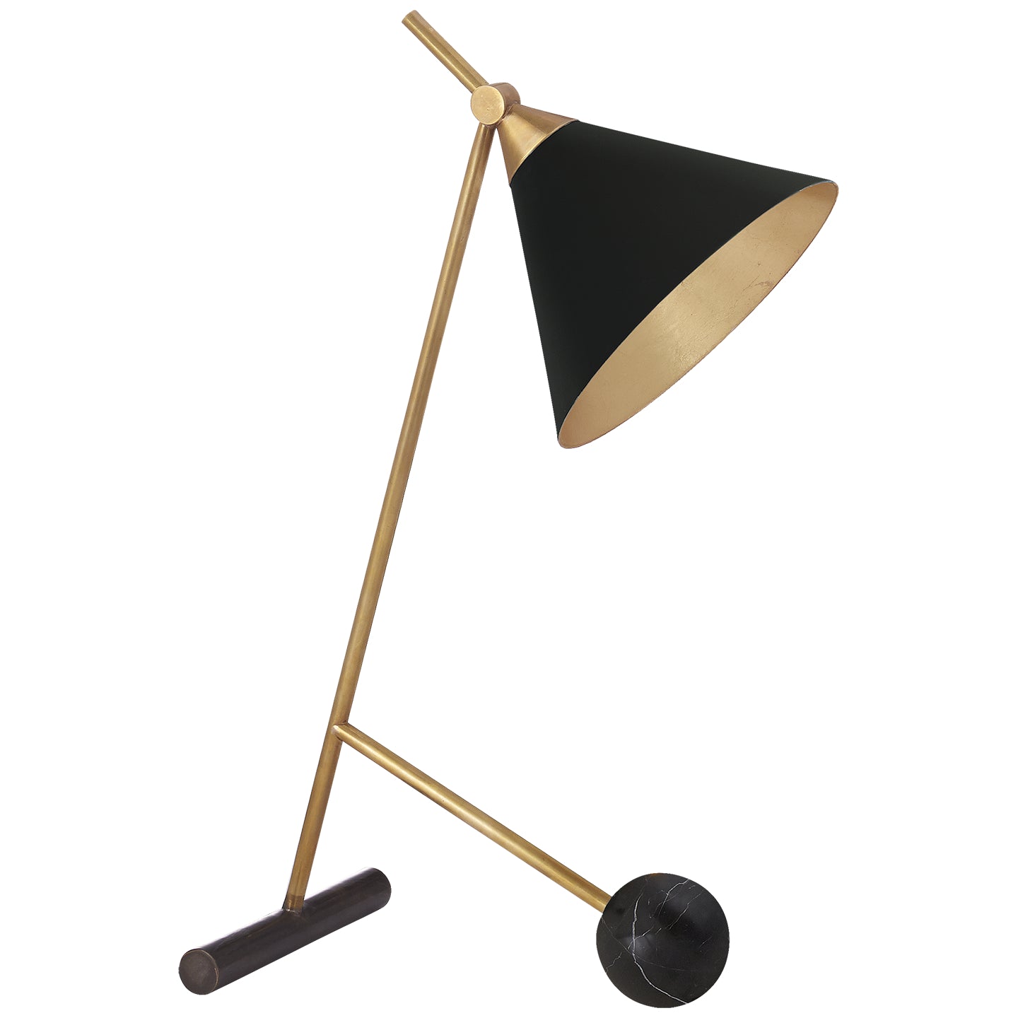 Cleo Table Lamp in Bronze and Antique-Burnished Brass