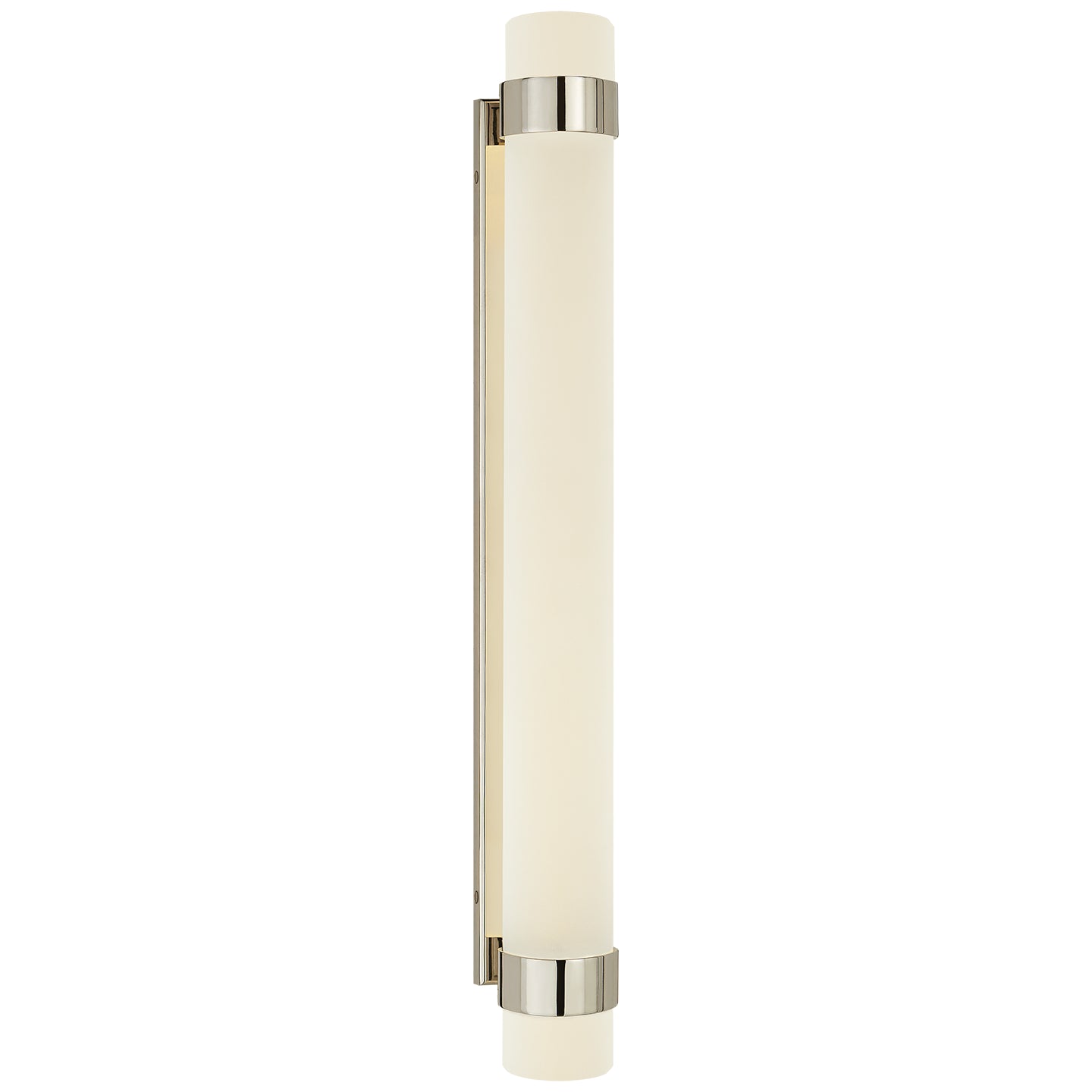 Barton Large Bath Sconce in Polished Nickel with Etched Crystal