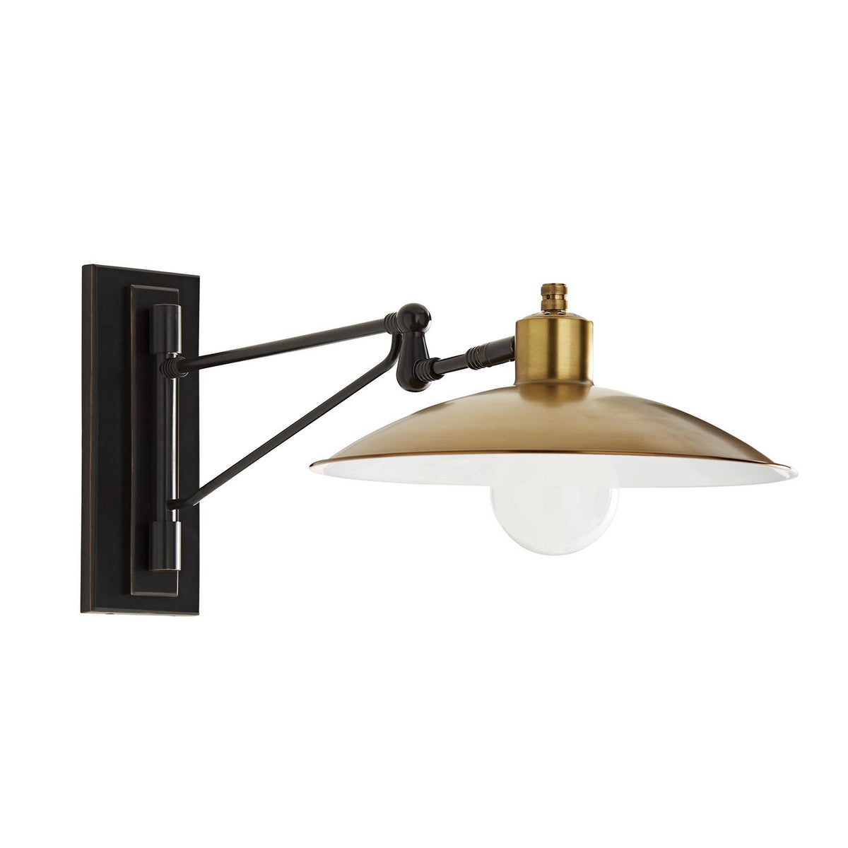 Nox One Light Wall Sconce in Antique Brass