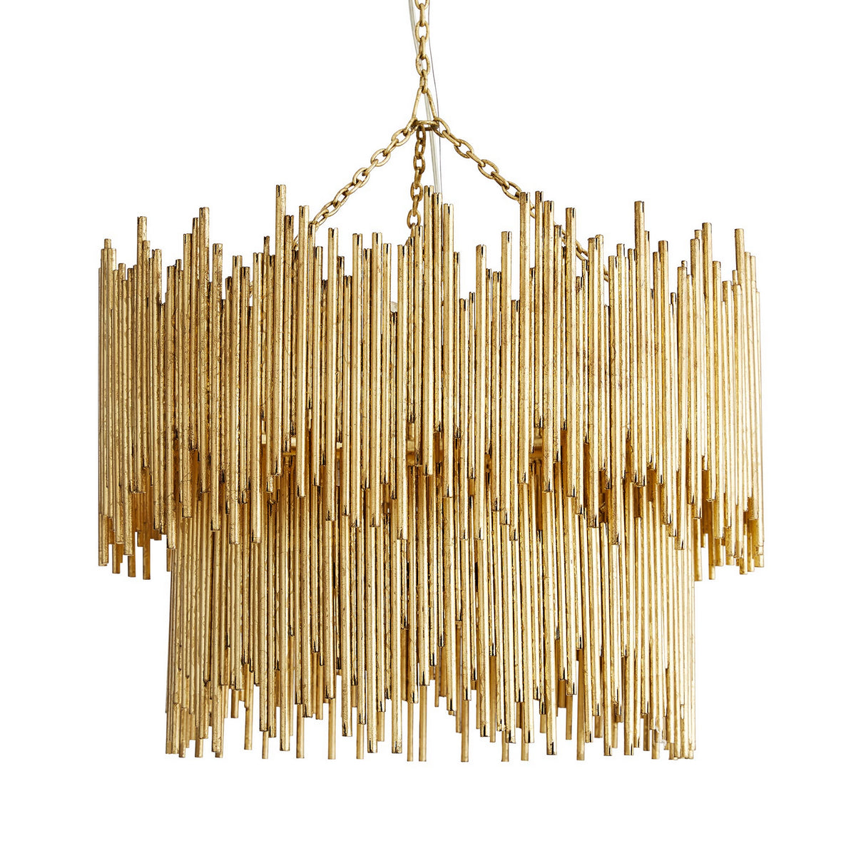 Prescott Eight Light Pendant in Gold Leaf