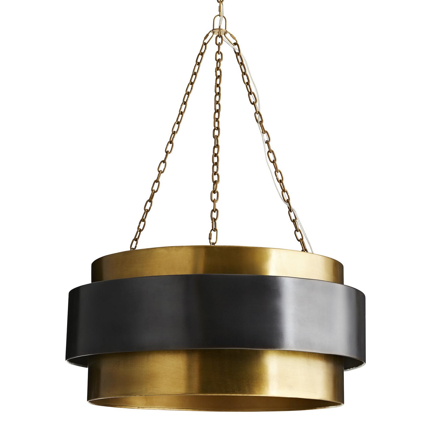 Nolan Four Light Pendant in Vintage Brass
