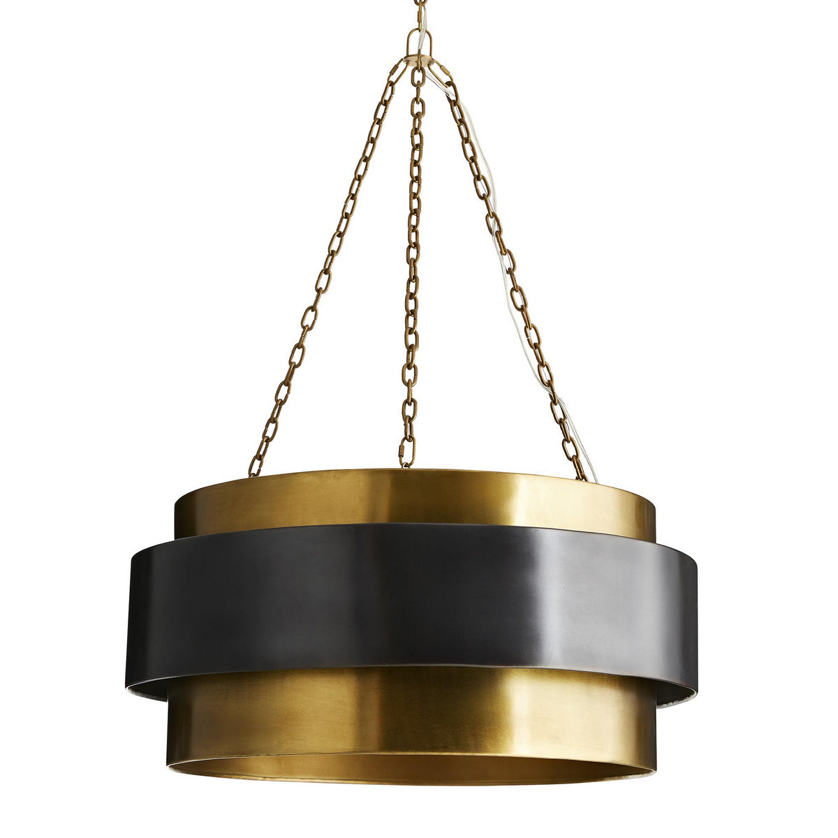 Nolan Four Light Pendant in Vintage Brass