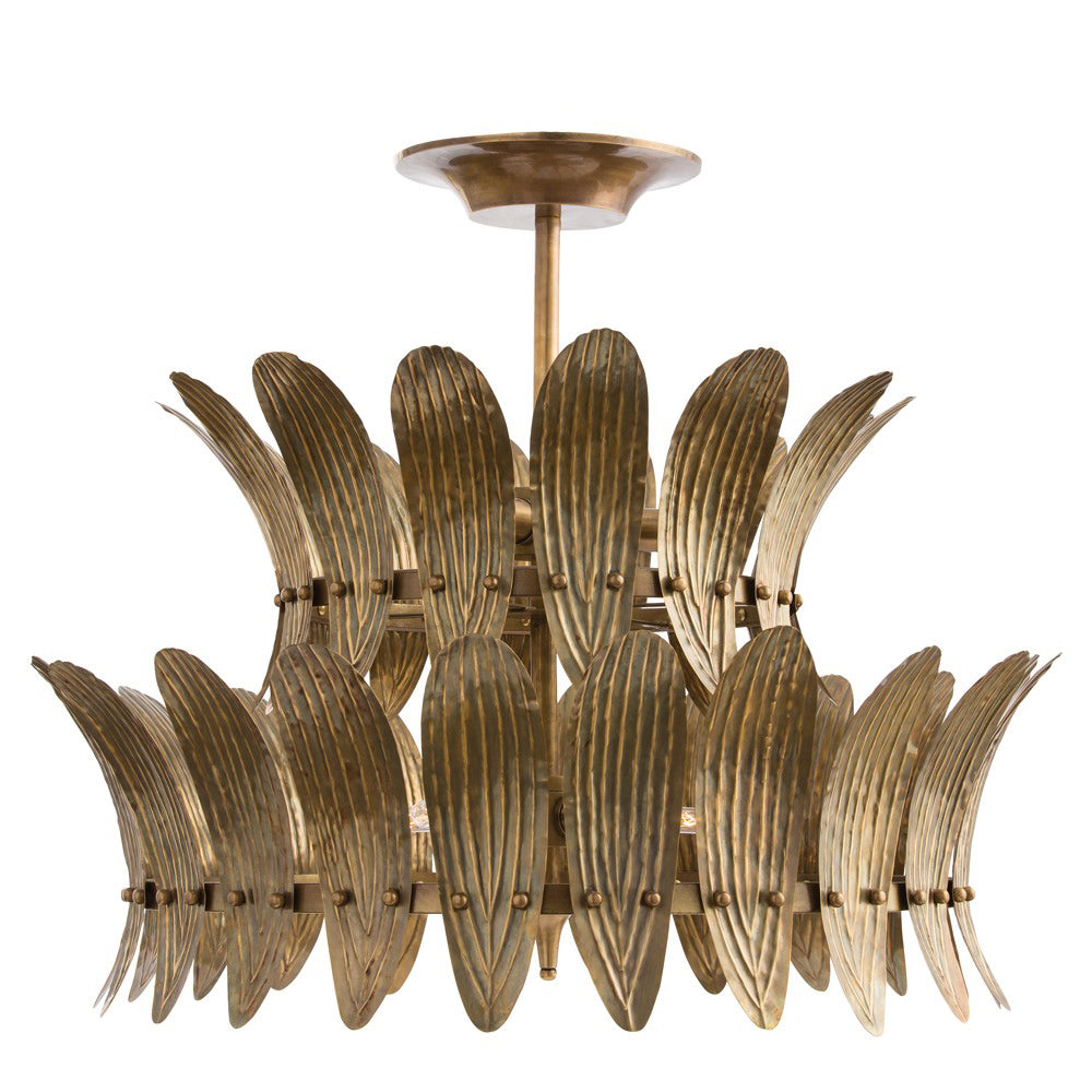Analise Eight Light Chandelier in Vintage Brass