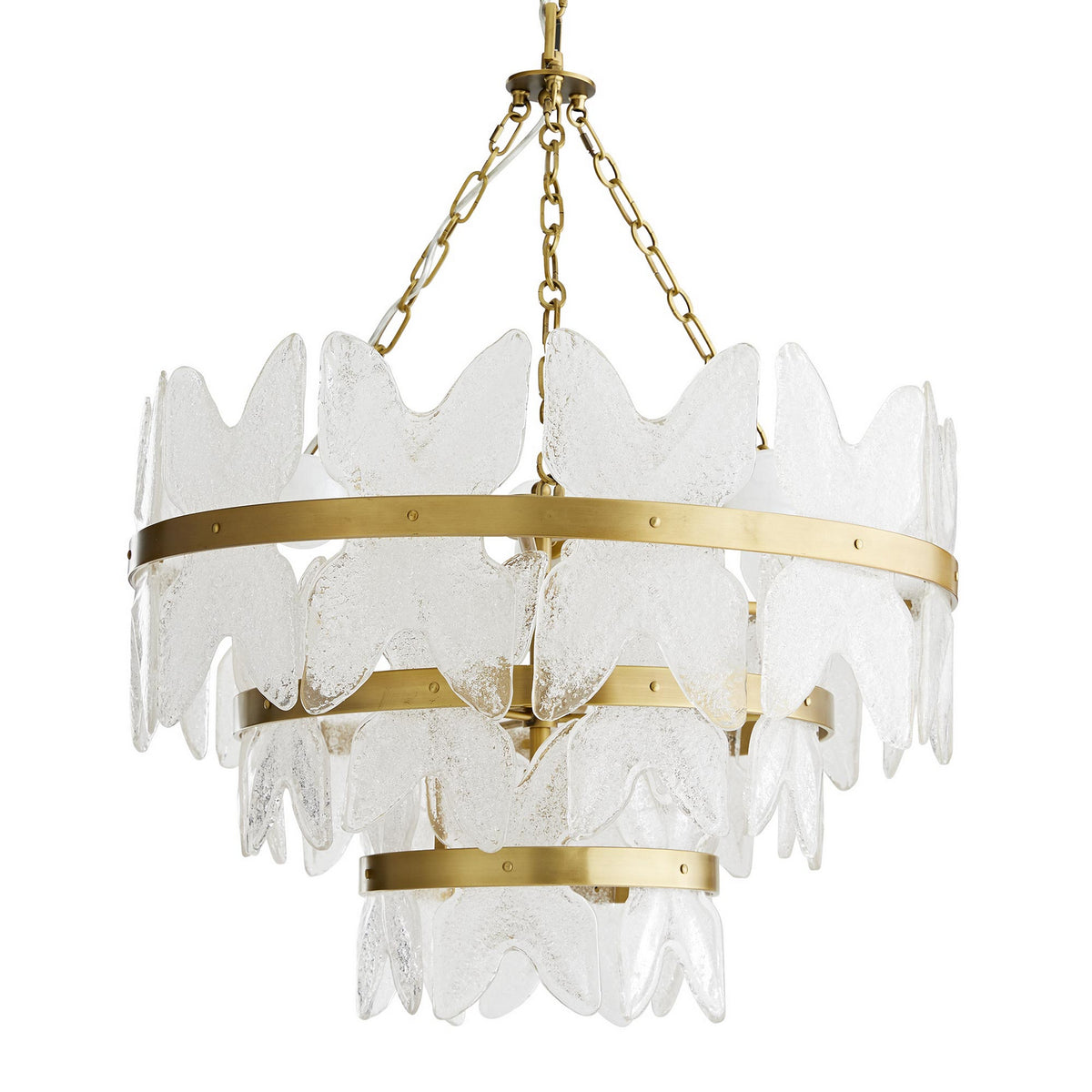 Millie Seven Light Chandelier in Antique Brass