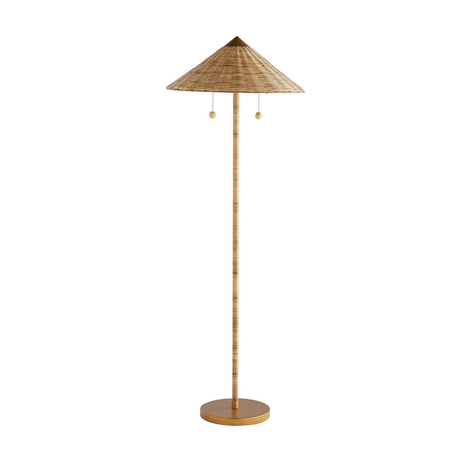 Terrace Two Light Floor Lamp in Natural