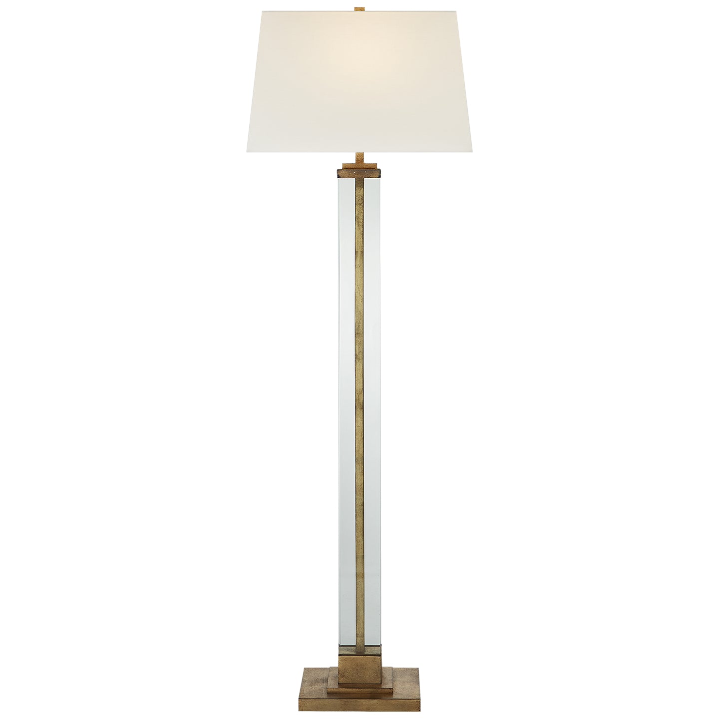 Lampadaire Wright à une lumière en fer doré