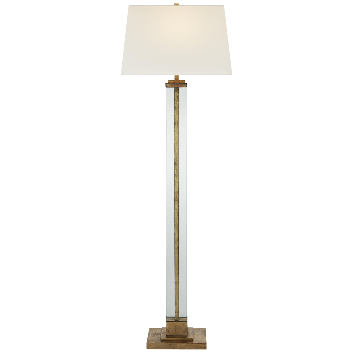 Wright One Light Floor Lamp in Gilded Iron