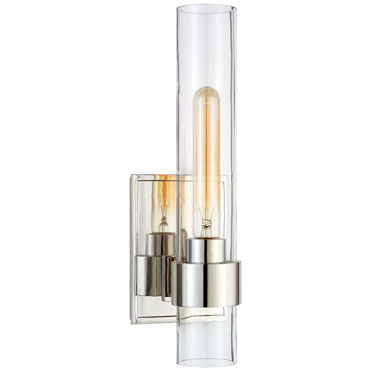 Presidio One Light Wall Sconce in Polished Nickel