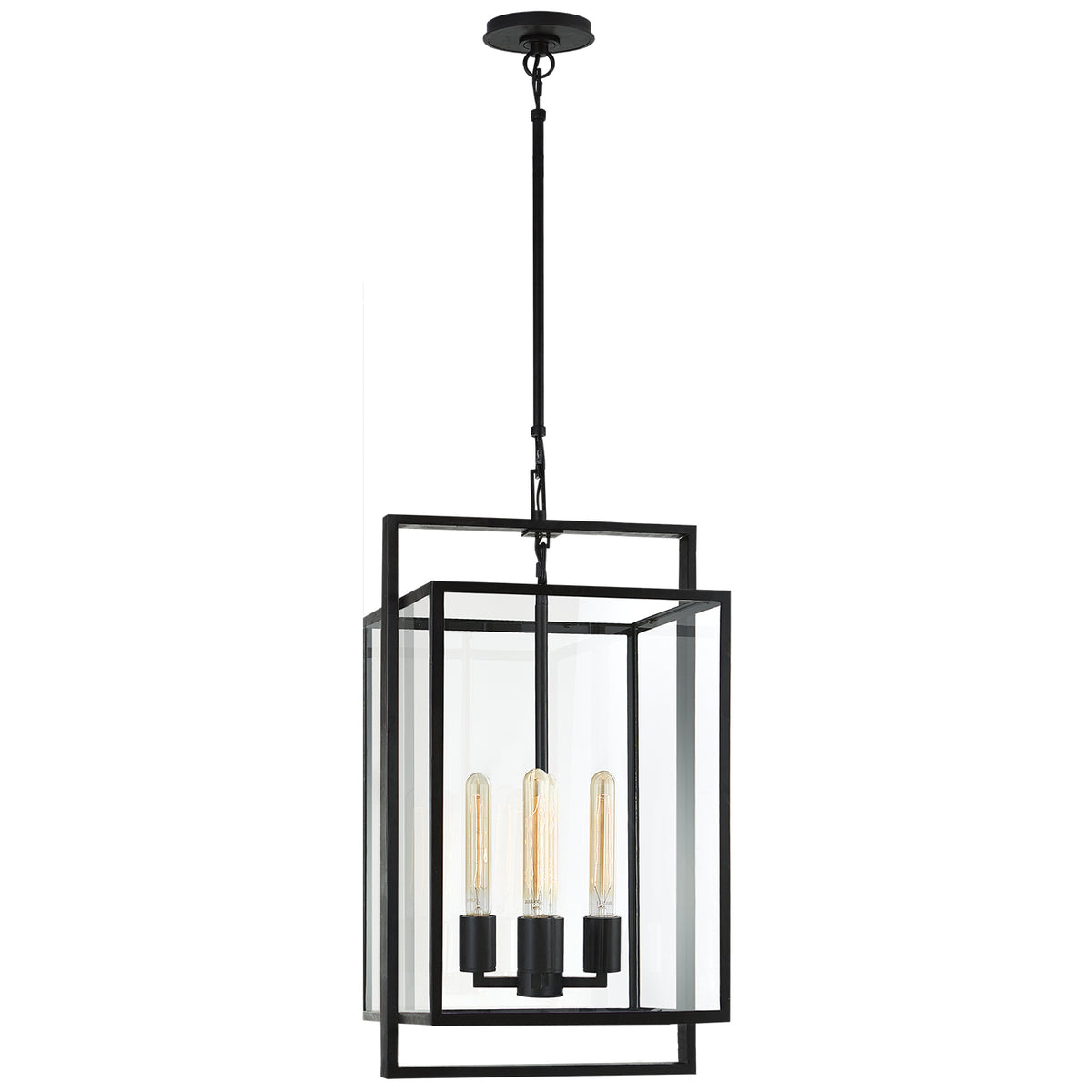Halle Four Light Lantern in Aged Iron
