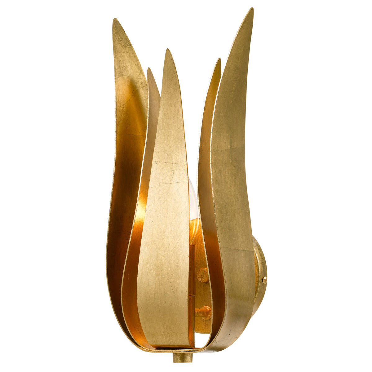 Broche One Light Wall Sconce in Antique Gold