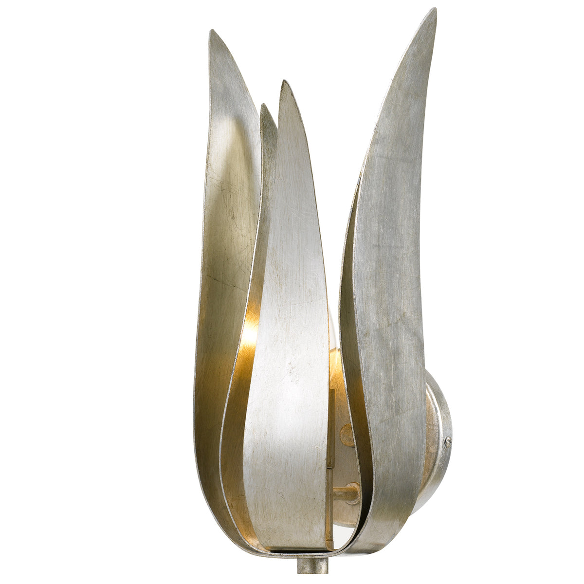 Broche One Light Wall Sconce in Antique Silver