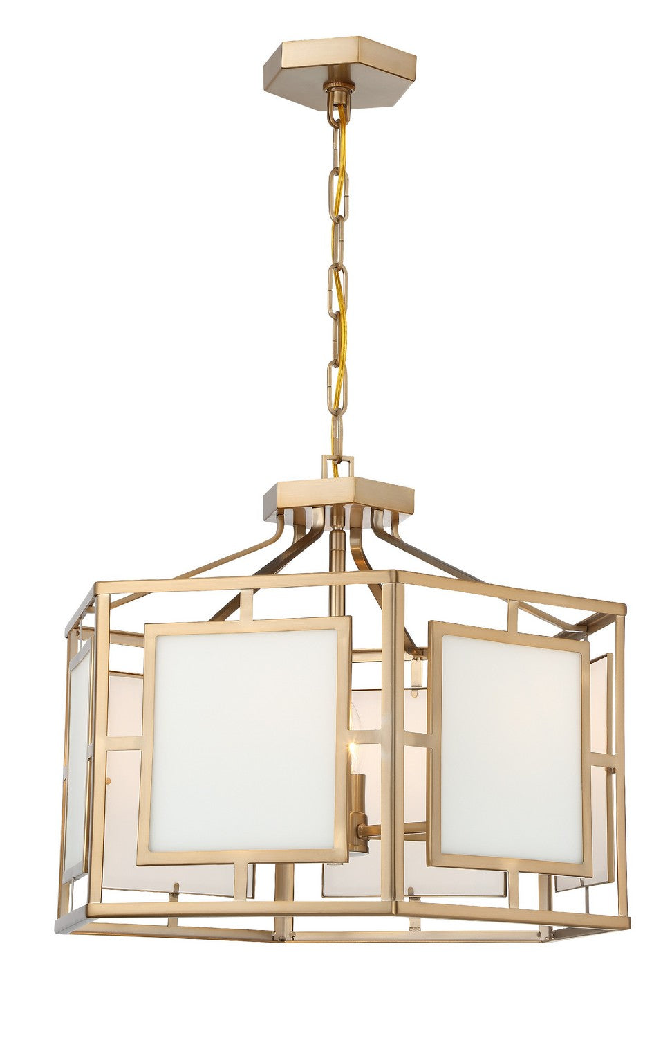 Hillcrest Six Light Chandelier in Vibrant Gold
