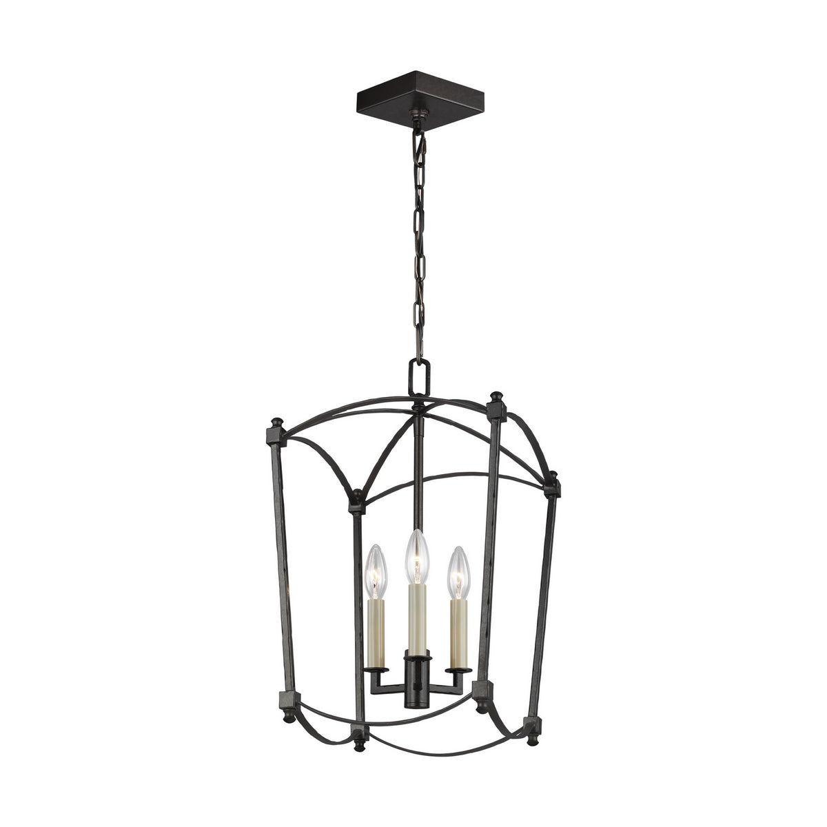 Lanterne à trois lumières Thayer en Smith Steel
