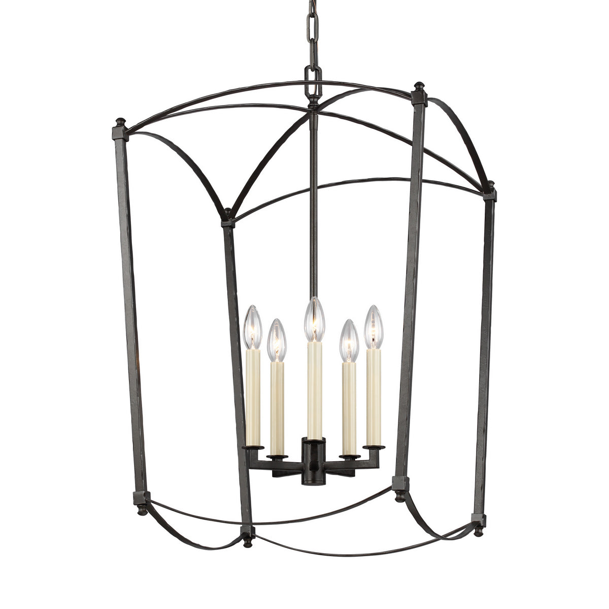 Thayer Five Light Lantern in Smith Steel