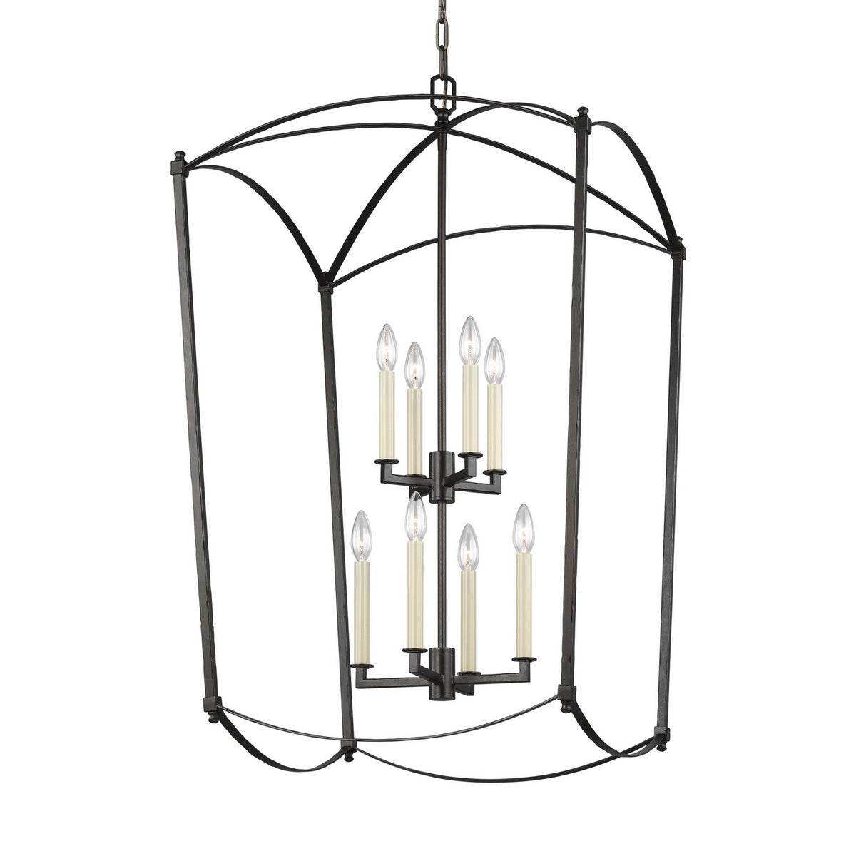 Thayer Eight Light Lantern in Smith Steel