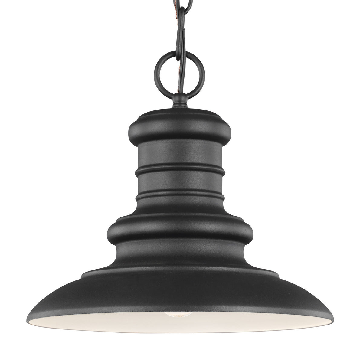 Redding Station One Light Outdoor Pendant in Textured Black