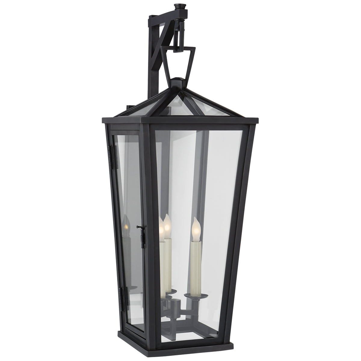 Darlana Outdoor Three Light Wall Lantern in Bronze