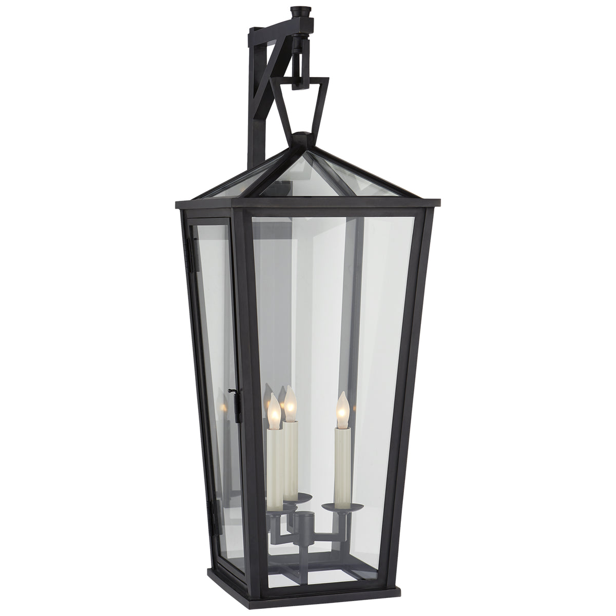 Darlana Outdoor Three Light Wall Lantern in Bronze
