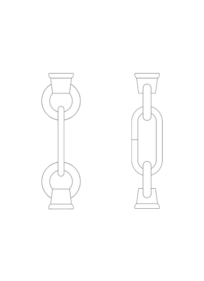 Maillon de chaîne et boucle de remplacement en chrome
