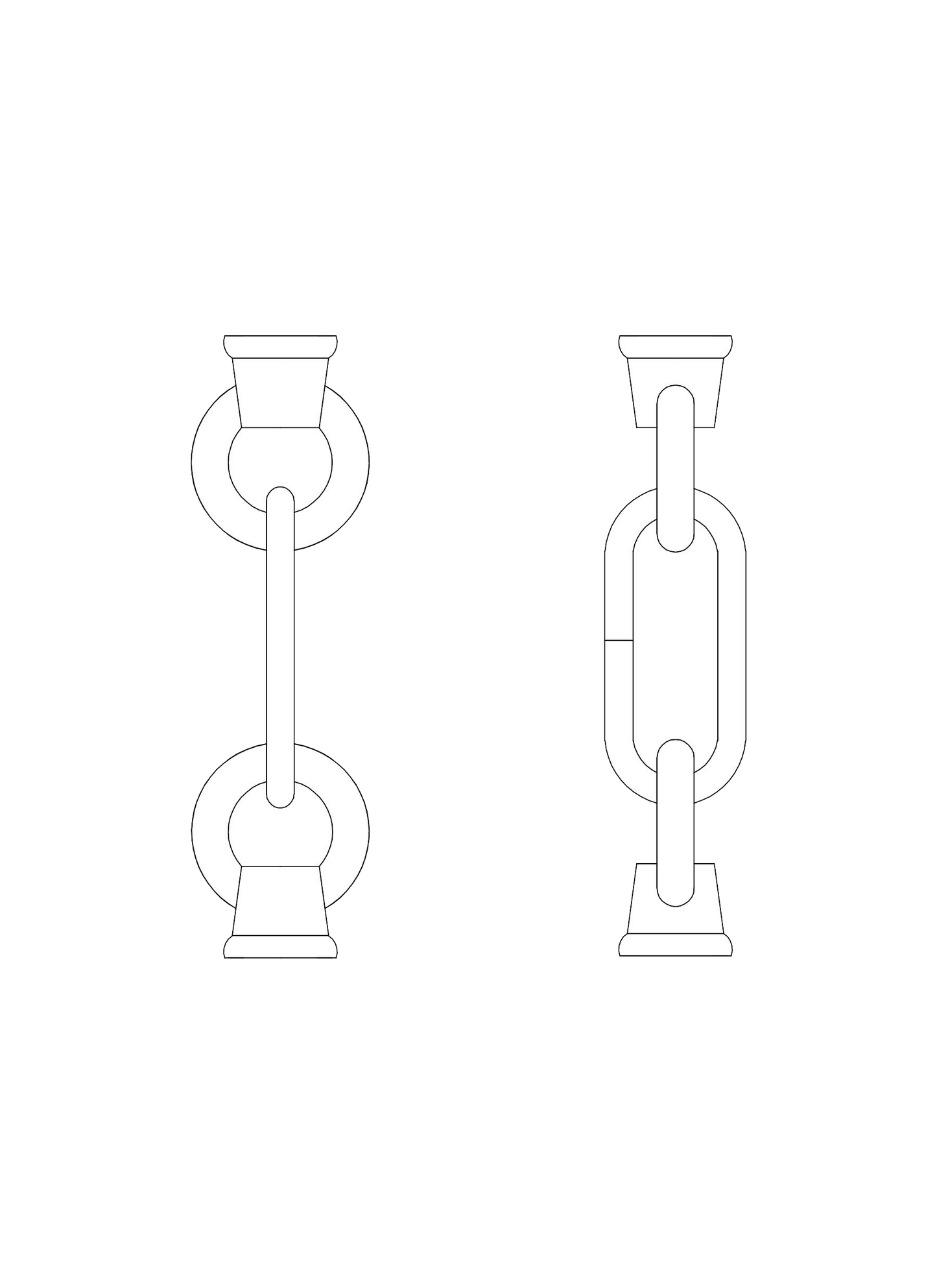 Maillon de chaîne et boucle de remplacement en noir