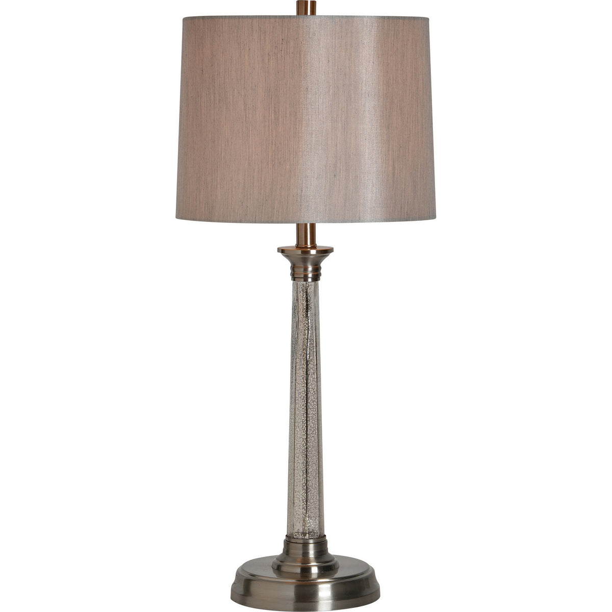 Lampe de table Brooks à une lumière en nickel satiné