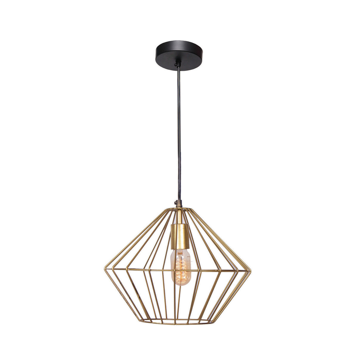 Empire One Light Ceiling Fixture in Gold Powder Coating