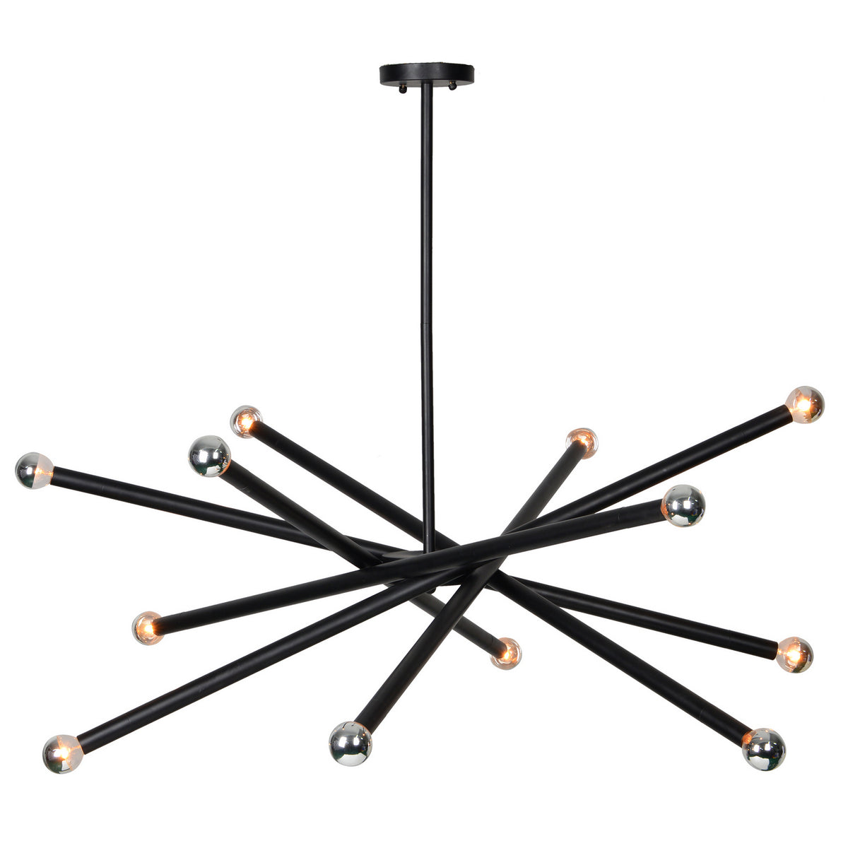 Clemente 12 Light Ceiling Fixture in Black