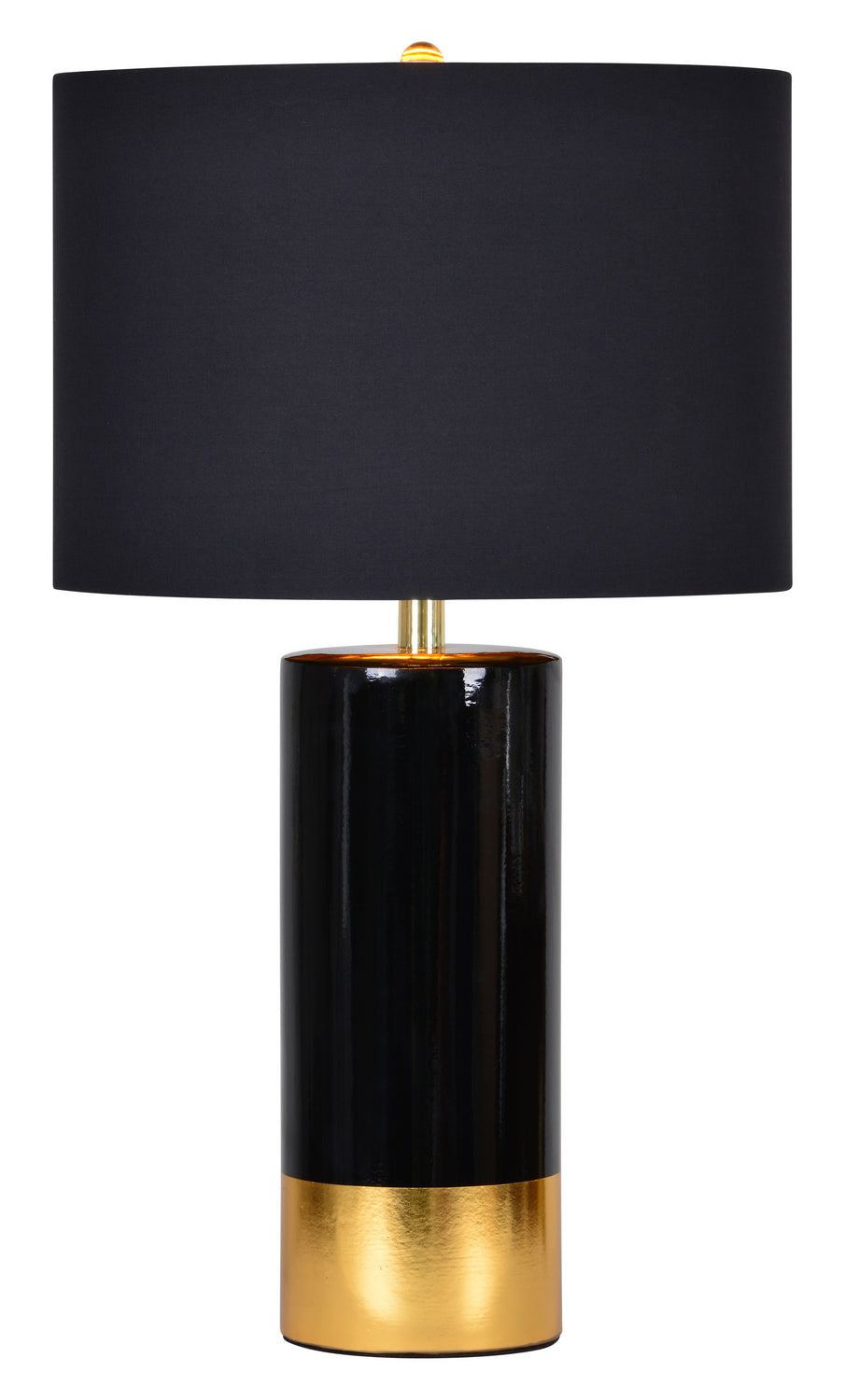 The Tuxedo One Light Table Lamp in Black And Gold