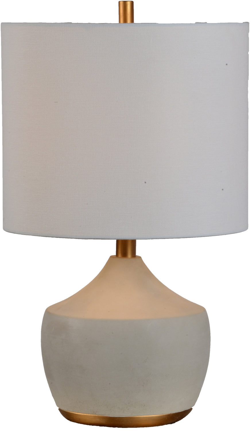 Horme One Light Table Lamp in Gray, Gold